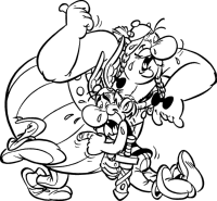 A coloring page of asterix