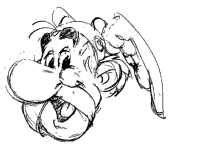 A coloring page of asterix