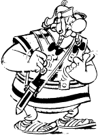 A coloring page of asterix