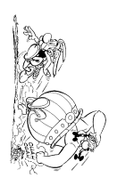 A coloring page of asterix