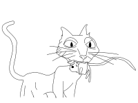 A coloring page of coraline