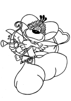 A coloring page of diddl