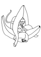 A coloring page of diddl