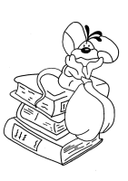 A coloring page of diddl