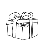 A coloring page of diddl