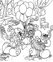 A coloring page of diddl