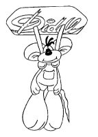 A coloring page of diddl