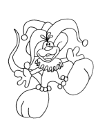 A coloring page of diddl