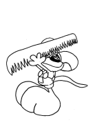 A coloring page of diddl