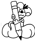 A coloring page of diddl