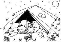 A coloring page of diddl