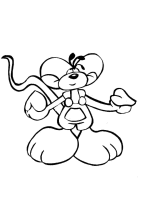 A coloring page of diddl