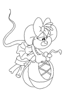 A coloring page of diddl