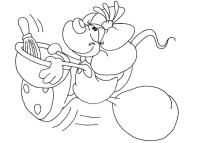 A coloring page of diddl