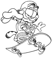 A coloring page of garfield