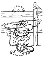 A coloring page of garfield