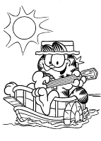 A coloring page of garfield