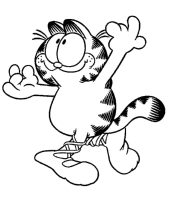 A coloring page of garfield