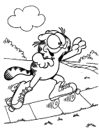 A coloring page of garfield
