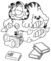 A coloring page of garfield