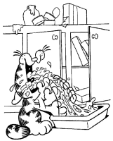 A coloring page of garfield