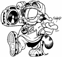 A coloring page of garfield
