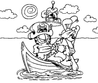 A coloring page of garfield