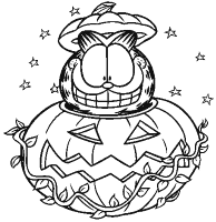 A coloring page of garfield