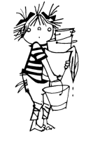 A coloring page of ibbeltje