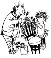 A coloring page of ibbeltje