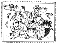 A coloring page of ibbeltje