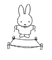 A coloring page of miffy