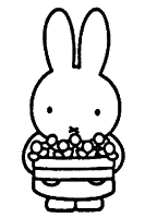 A coloring page of miffy