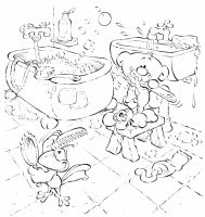 A coloring page of pimboli