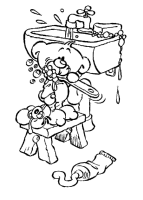 A coloring page of pimboli