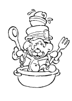 A coloring page of pimboli
