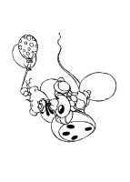 A coloring page of pimboli