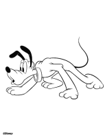 A coloring page of pluto