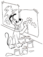 A coloring page of pluto