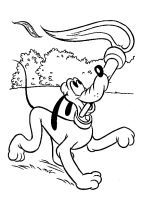 A coloring page of pluto