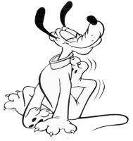 A coloring page of pluto
