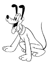 A coloring page of pluto