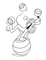 A coloring page of pluto