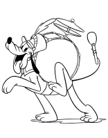 A coloring page of pluto