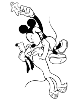 A coloring page of pluto