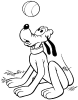 A coloring page of pluto