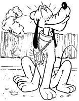 A coloring page of pluto