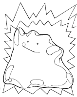 A coloring page of poce