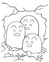 A coloring page of poce