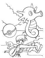 A coloring page of poce